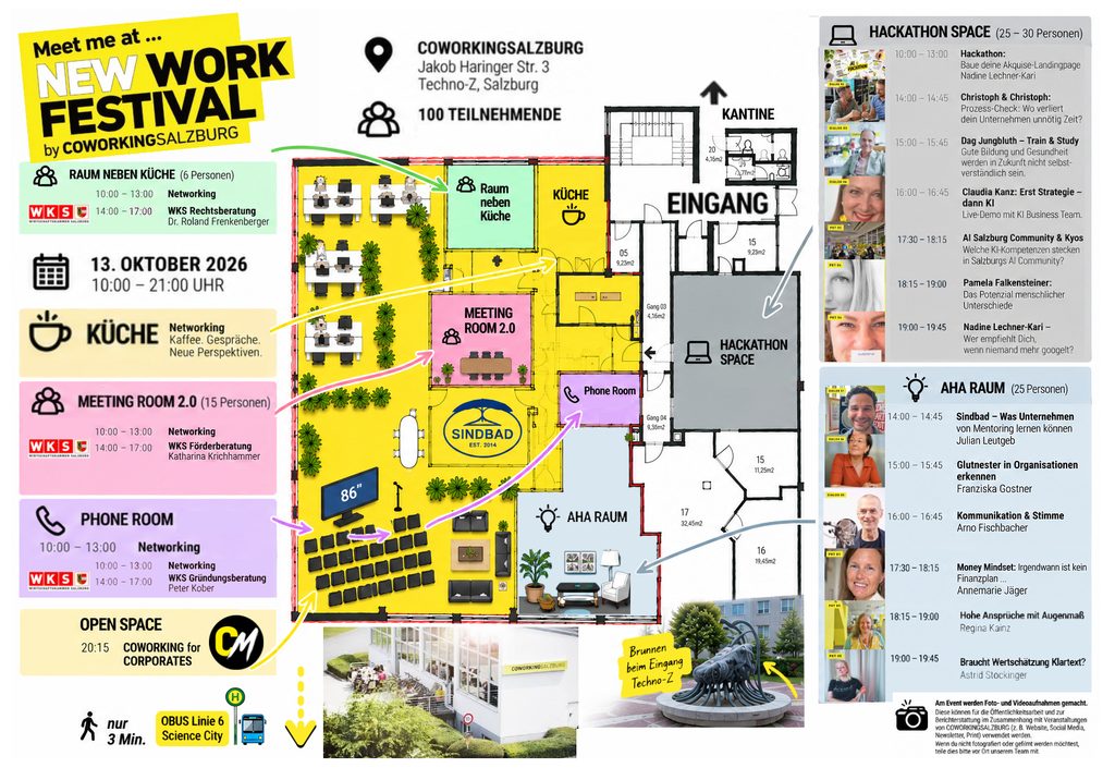 Übersichtsplan COWORKING Salzburg
