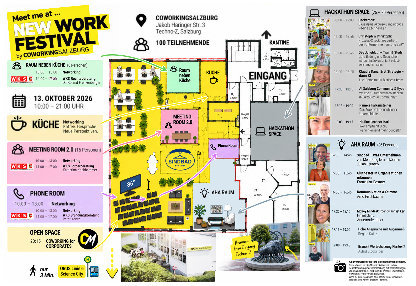 Übersichtsplan COWORKING Salzburg